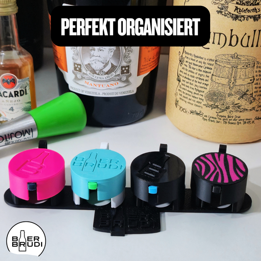 Deine SafeCaps haben ihren Platz in deiner Bar gefunden. Hier herrscht Ordnung & Style.