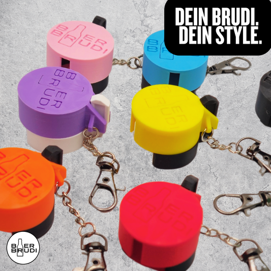 SafeCap Keychain Edition in verschiedenen Farben – Auswahl an stylischen Getränkeschutz Designs für Partys und Festivals.