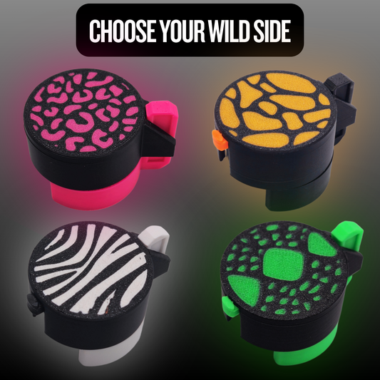 SafeCap Wild Brudi Edition mit allen Designs - Zebra, Leopard, Reptile und Giraffe für Partys und Festivals