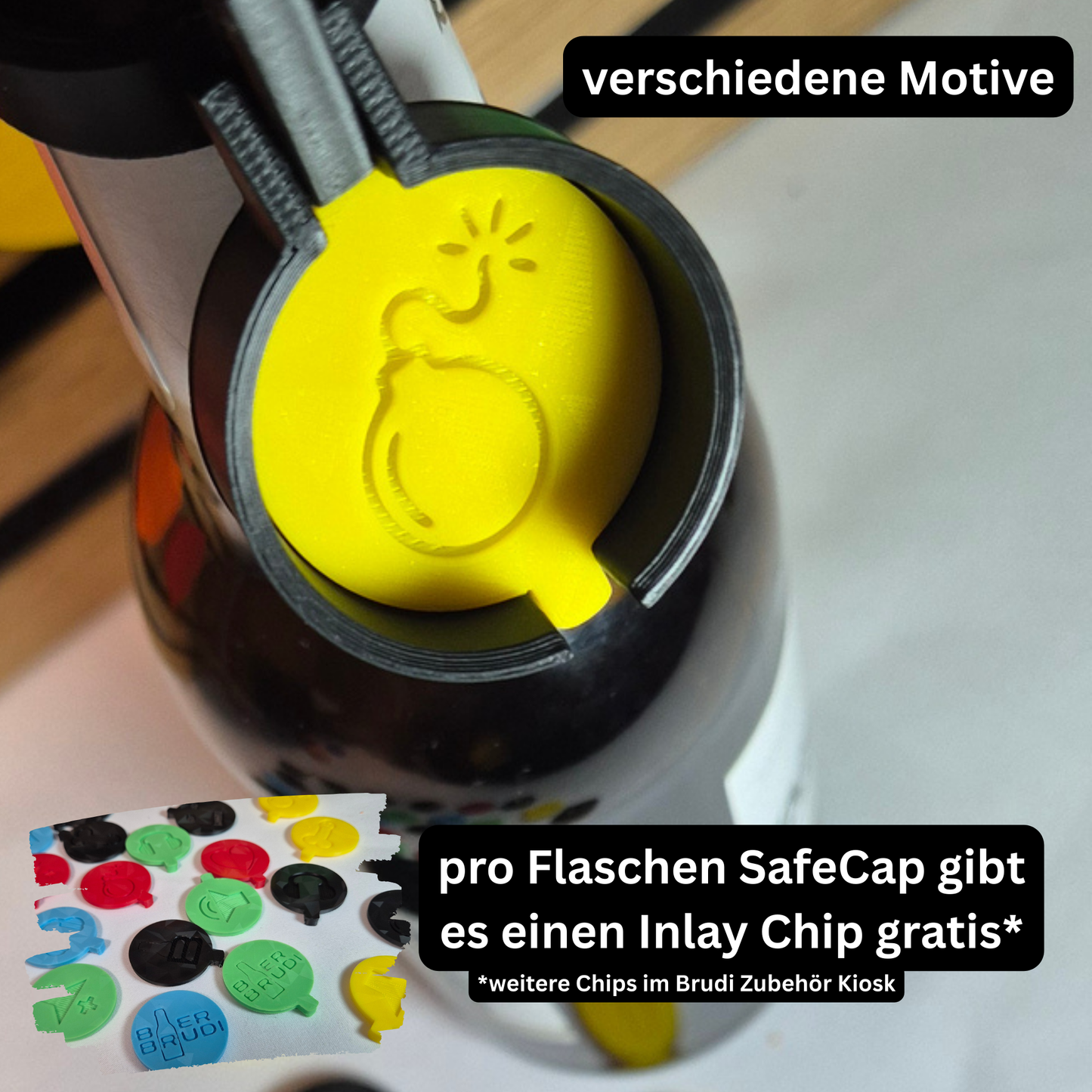 Getränkeschutz für Flaschen & Dosen – Bier Brudi SafeCap Festival Pack (8er Set)