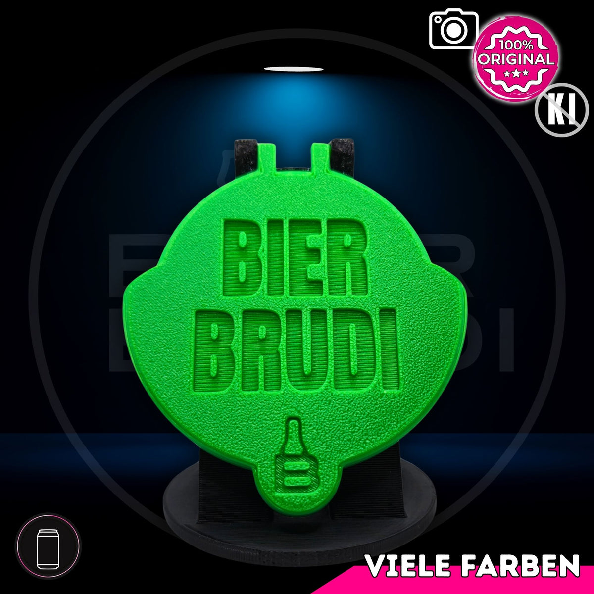 Bier Brudi SafeCap mit Signature-Spruch BIER BRUDI für Dosen, Farbe Grau