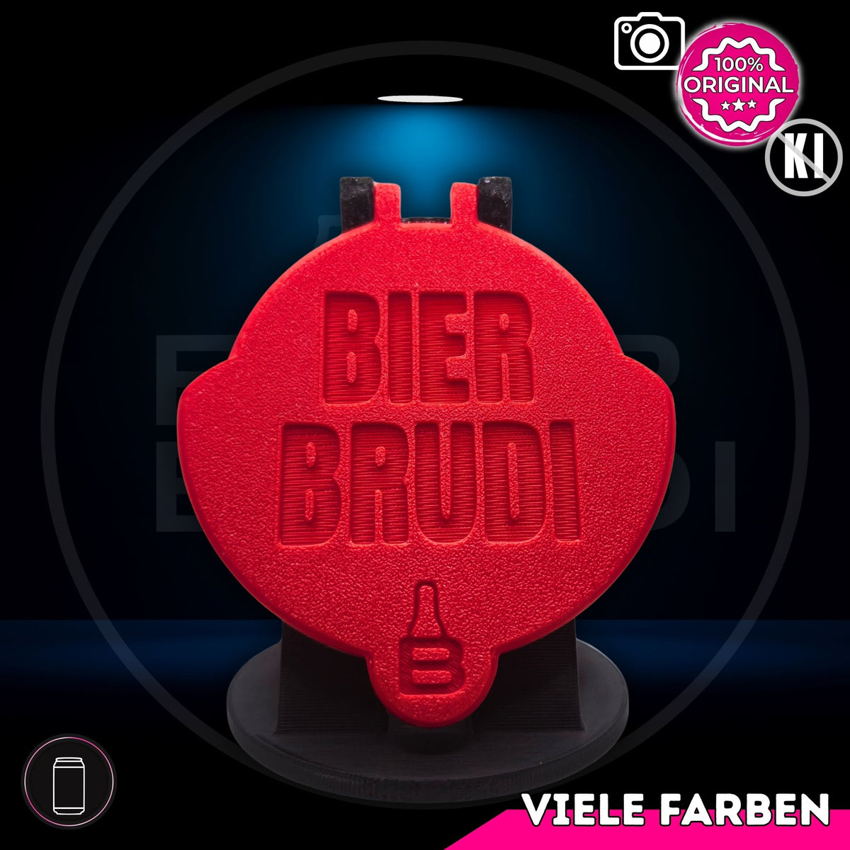 Bier Brudi SafeCap mit Signature-Spruch BIER BRUDI für Dosen, Farbe Rot