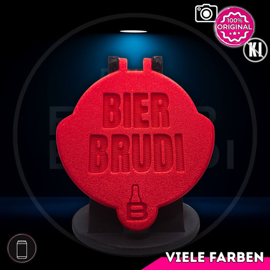 Bier Brudi SafeCap mit Signature-Spruch BIER BRUDI für Dosen, Farbe Rot