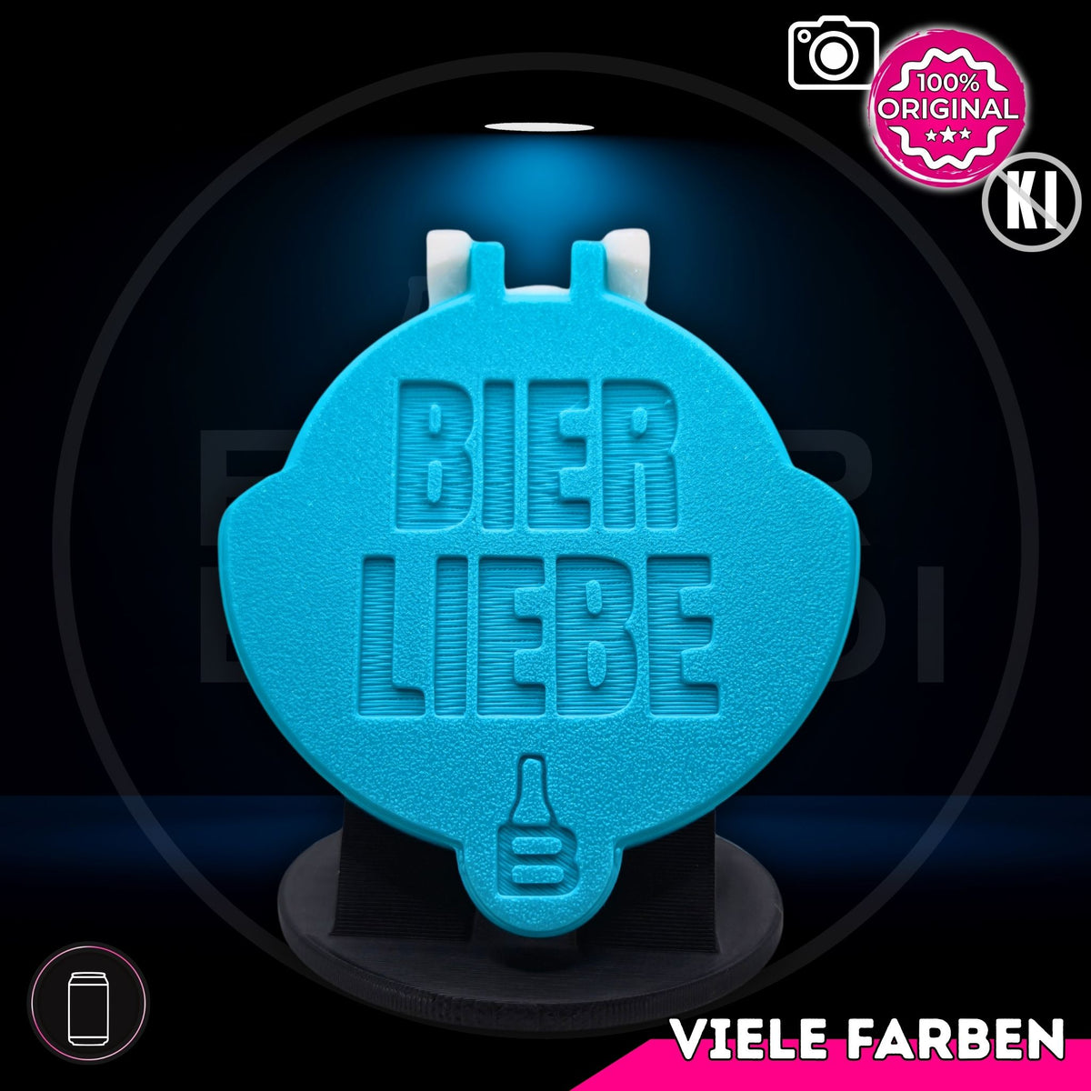 Bier Brudi SafeCap mit Signature-Spruch BIER LIEBE für Dosen, Farbe Petrol