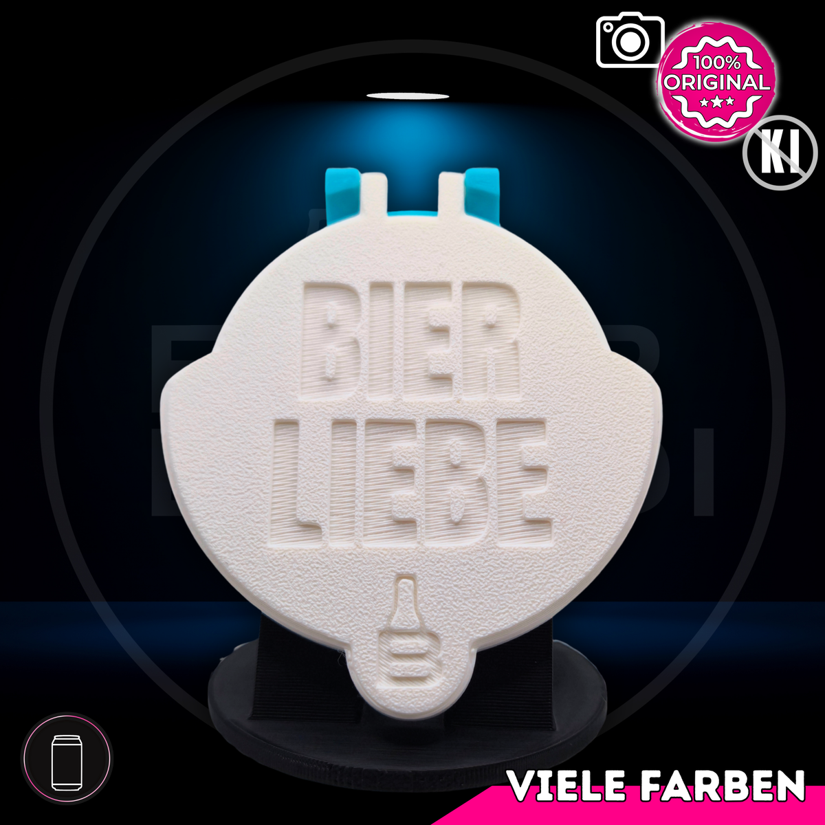 Bier Brudi SafeCap mit Signature-Spruch BIER LIEBE für Dosen, Farbe Weiß