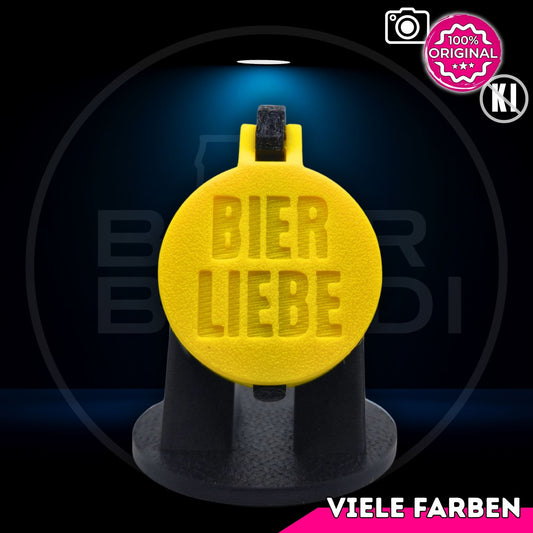 Bier Brudi SafeCap mit Signature-Spruch BIER LIEBE für Flaschen, Farbe Gelb