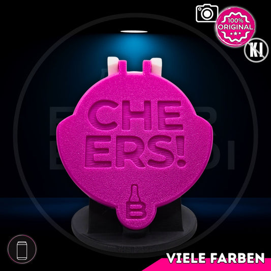 Bier Brudi SafeCap mit Signature-Spruch CHEERS! für Dosen, Farbe Magenta