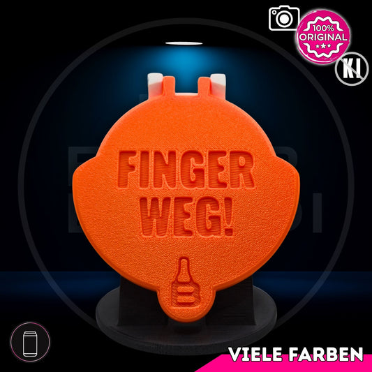 Bier Brudi SafeCap mit Signature-Spruch FINGER WEG! für Dosen, Farbe Orange