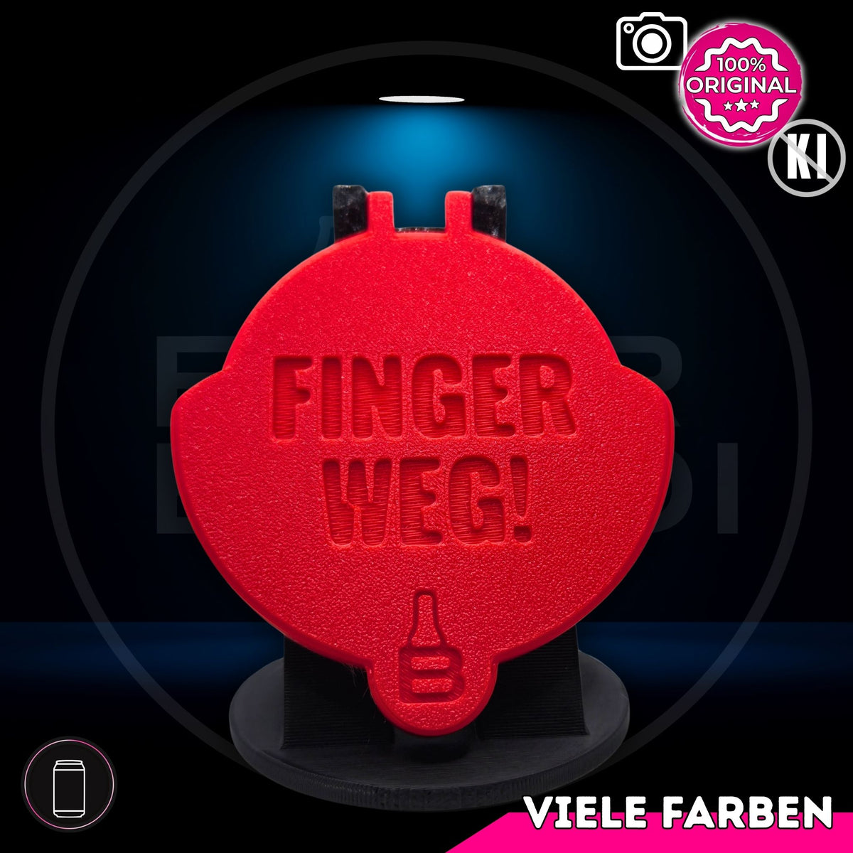 Bier Brudi SafeCap mit Signature-Spruch FINGER WEG! für Dosen, Farbe Rot