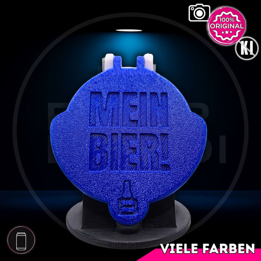 Bier Brudi SafeCap mit Signature-Spruch MEIN BIER für Dosen, Farbe Blau