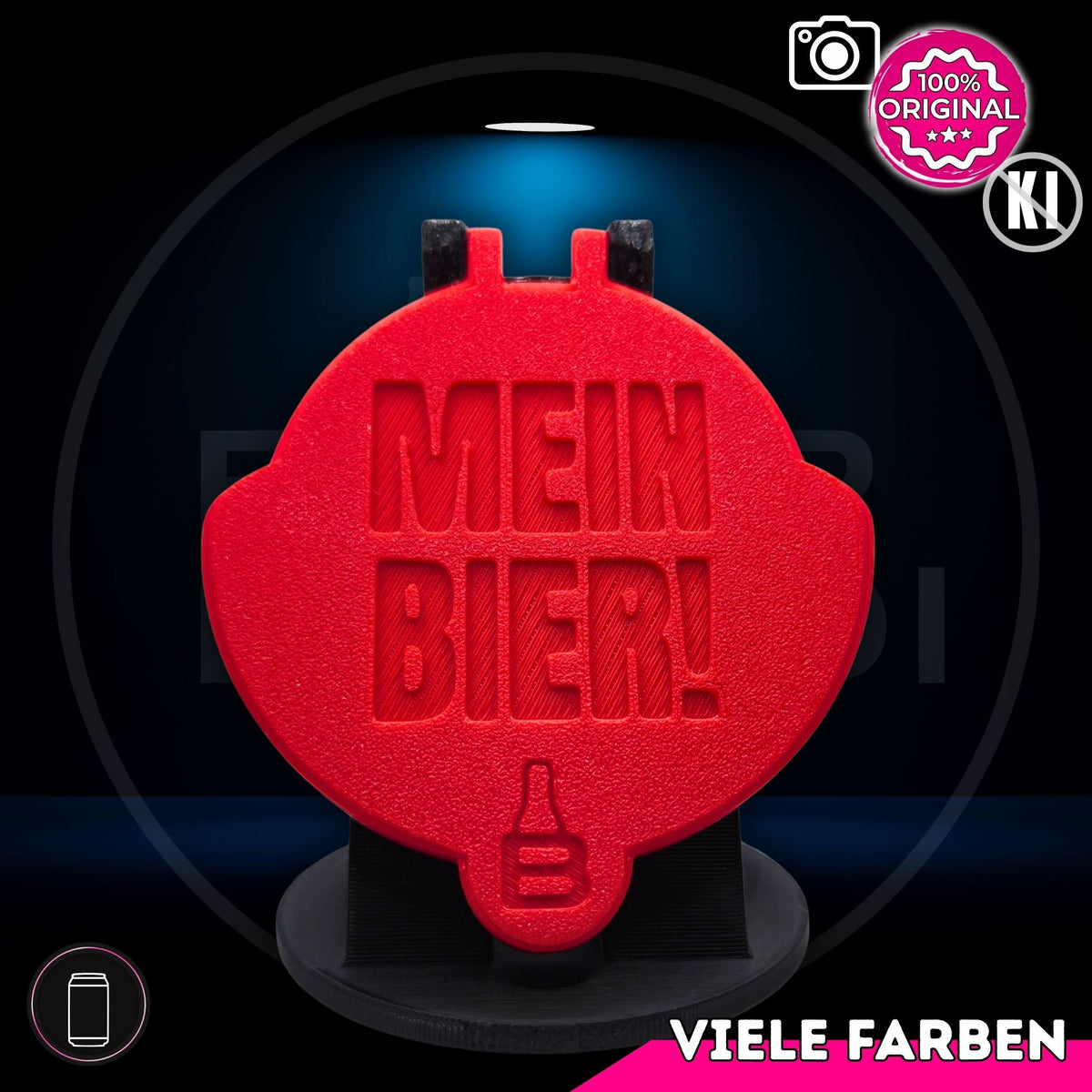 Bier Brudi SafeCap mit Signature-Spruch MEIN BIER für Dosen, Farbe Rot