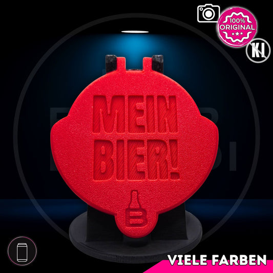 Bier Brudi SafeCap mit Signature-Spruch MEIN BIER für Dosen, Farbe Rot