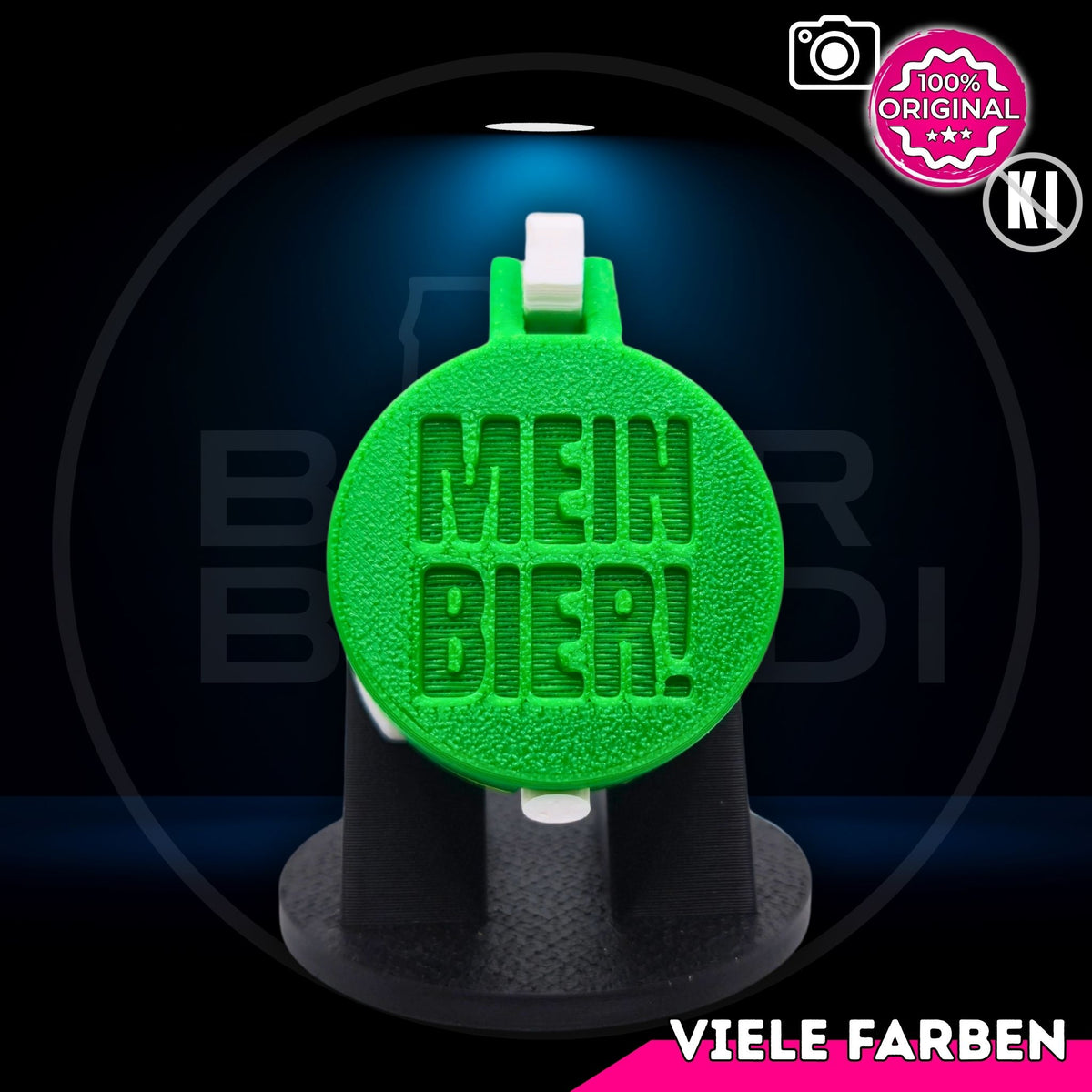 Bier Brudi SafeCap mit Signature-Spruch MEIN BIER! für Flaschen, Farbe Grün