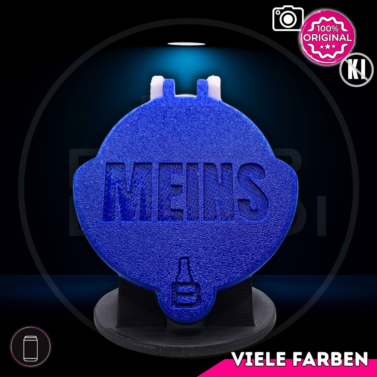 Bier Brudi SafeCap mit Signature-Spruch MEINS! für Dosen, Farbe Blau