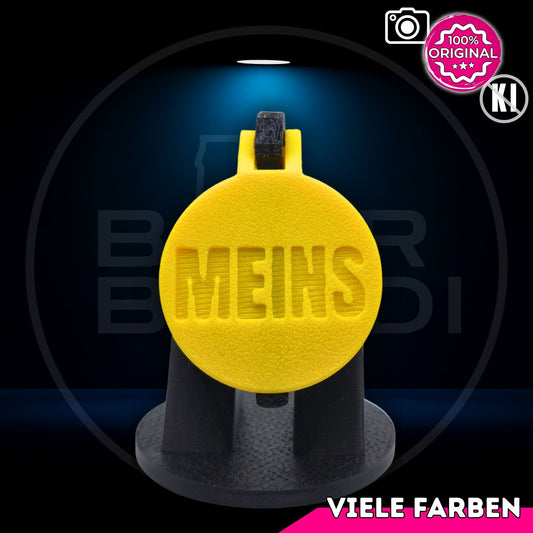 Bier Brudi SafeCap mit Signature-Spruch MEINS! für Flaschen, Farbe Gelb
