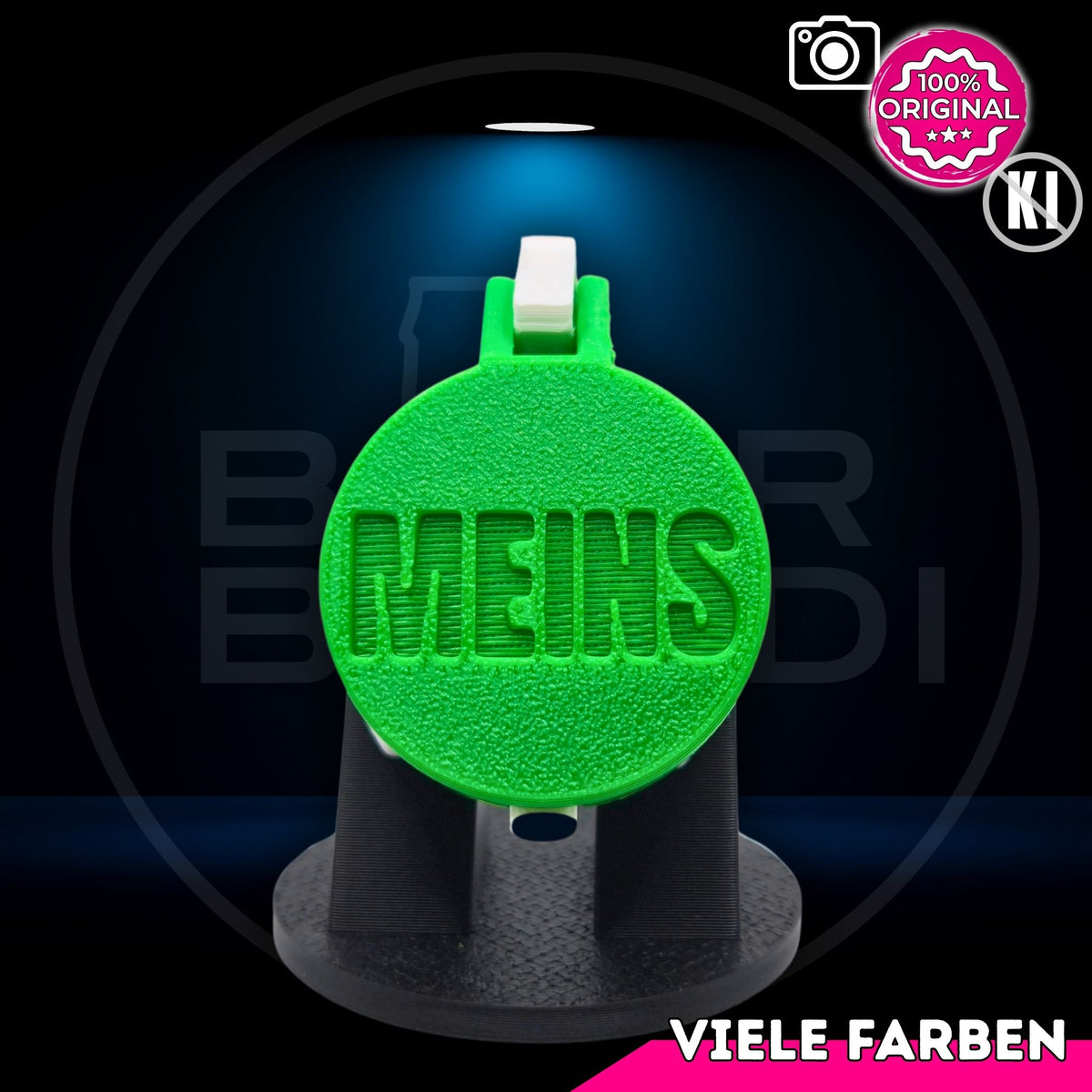 Bier Brudi SafeCap mit Signature-Spruch MEINS! für Flaschen, Farbe Grün