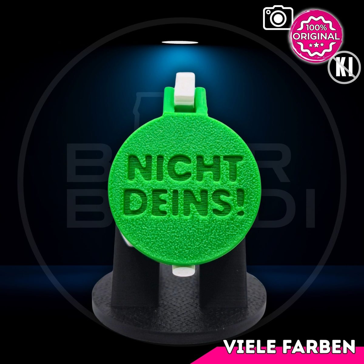Bier Brudi SafeCap mit Signature-Spruch NICHT DEINS! für Flaschen, Farbe Grün