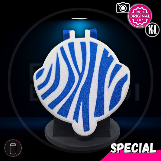 Bier Brudi SafeCap für Dosen im Zebra-Design, Blau-Weiß