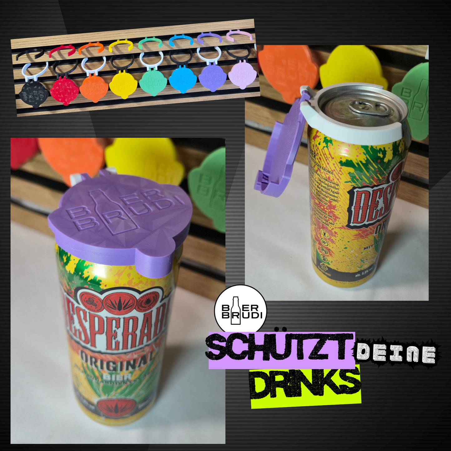 SafeCap auf Dose schützt Getränk vor Insekten und Verunreinigung