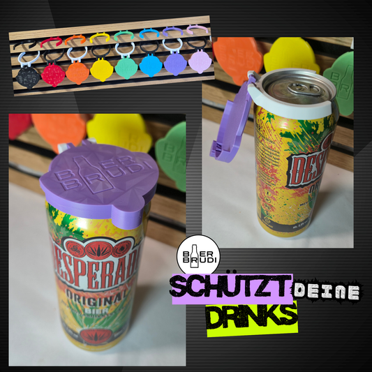 SafeCap auf Dose schützt Getränk vor Insekten und Verunreinigung