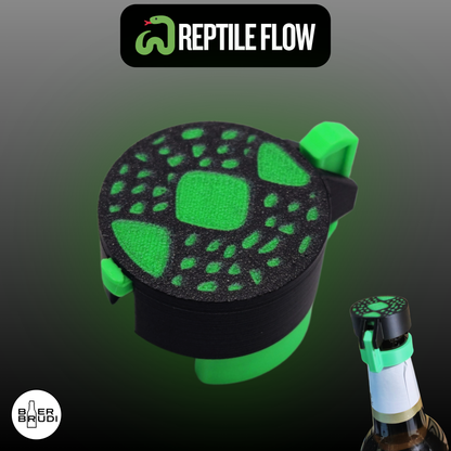 SafeCap Reptile Design in Grün - Flaschen Getränkeschutz für Festivals